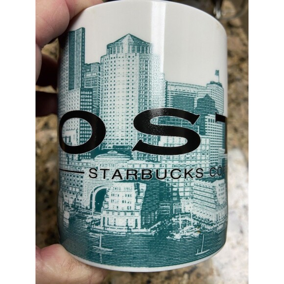 Nice BOSTON Bean Town 2002 Skyline Series STARBUCKS Coffee Mug MINTY - Picture 3 of 10